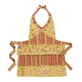 thumbnail image 1 of Autumn Floral Flowers Rustic Vintage Design Cotton Adult Kitchen Apron, 1 of 2