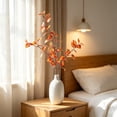 thumbnail image 1 of Autumn Artificial Leaf Branches Bendable Iron‑wire Stems Realistic Foliage Reusable Thanksgiving Indoor Outdoor Floral Decor Supplies Orange, 1 of 6