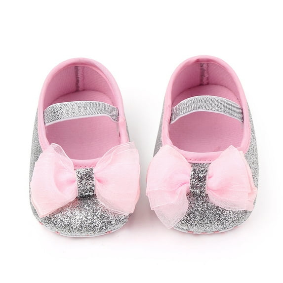 Autumn Baby Girl Anti-Slip Casual Walking Shoes Bowknot Sneakers Soft Soled First Walkers