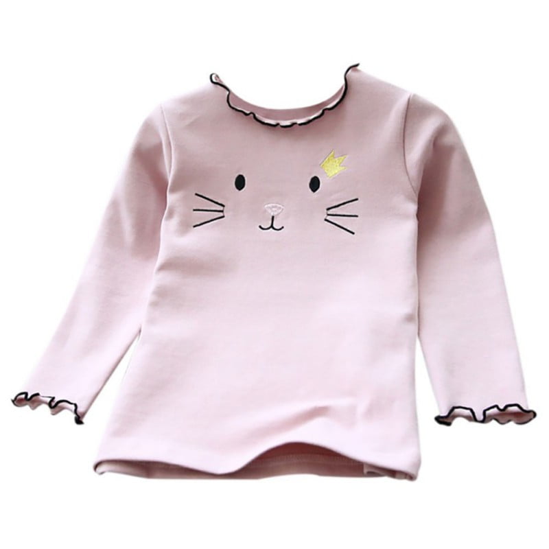 Autumn Baby Girl Long Sleeve TShirts Kids Cartoon Tops Tees Casual