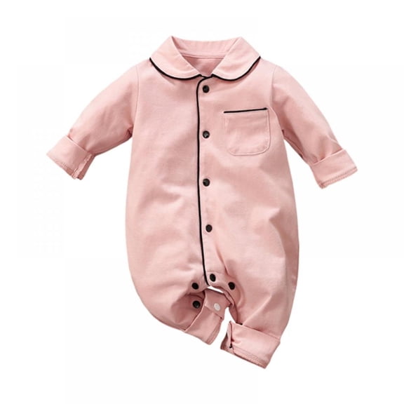 Autumn Baby Trousers Solid Jumpsuit for Boys And Girls Long-sleeved Romper Clothes