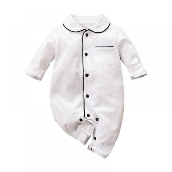 Autumn Baby Trousers Solid Jumpsuit for Boys And Girls Long-sleeved Romper Clothes