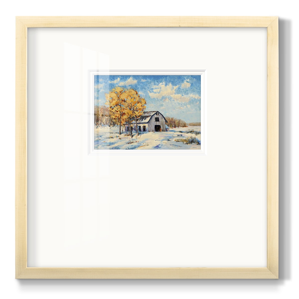 Autumn Barn-Premium Framed Print