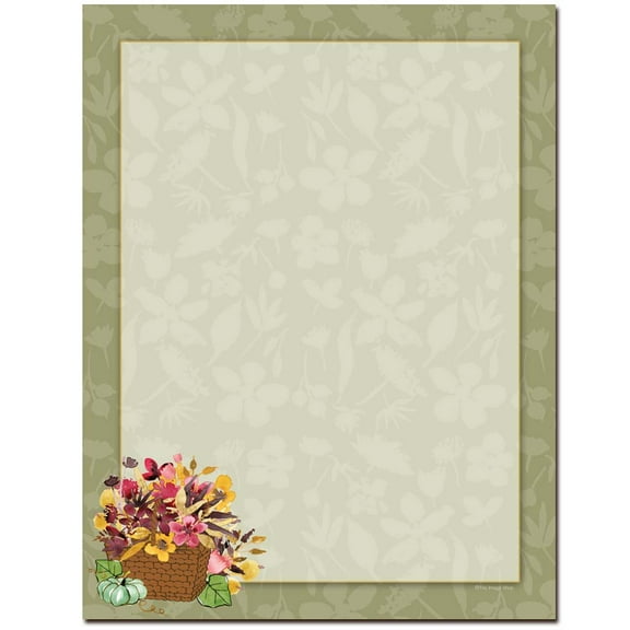 Autumn Basket Letterhead Laser & Inkjet Printer Paper