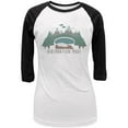 thumbnail image 1 of Autumn Bear Hibernation Mode Juniors 3/4 Sleeve Raglan T Shirt White-Black SM, 1 of 1