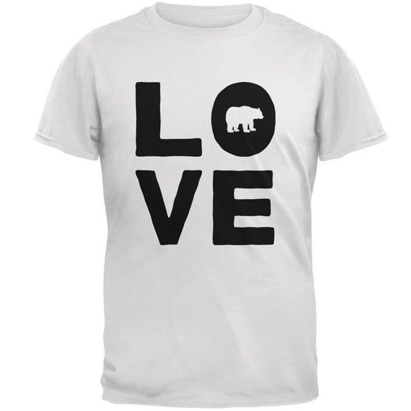 Autumn Bear Love Mens T Shirt White 4X-LG