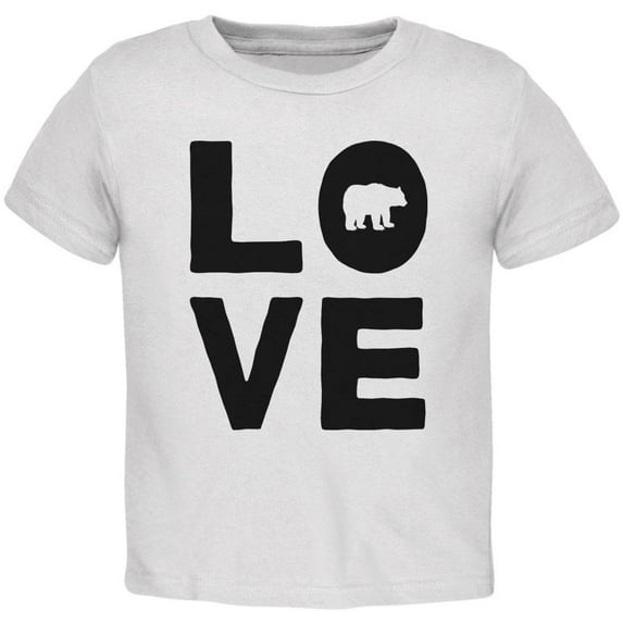 Autumn Bear Love Toddler T Shirt White 3T