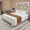 thumbnail image 1 of Autumn Bed Runner, Colorful Seasonal Elements Leaves Fall down Oak Acorn Maple Leaf Print, Decorative Accent Bedding Scarf for Hotels Homes and Guestrooms, Queen, Umber and Pale Orange, by Ambesonne, 1 of 2