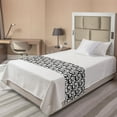 thumbnail image 1 of Autumn Bed Runner, Scary Bats Sketch Time of the Year Halloween Theme on Plain Background, Decorative Accent Bedding Scarf for Hotels Homes and Guestrooms, Twin, Charcoal Grey and White, by Ambesonne, 1 of 2