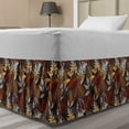 thumbnail image 1 of Autumn Bed Skirt, Tropical Leaves in Earth Tones Botanical Rainforest Foliage Essence, Elastic Bedskirt Dust Ruffle Wrap Around for Bedding Decor, 4 Sizes, Dimgray and Multicolor, by Ambesonne, 1 of 2