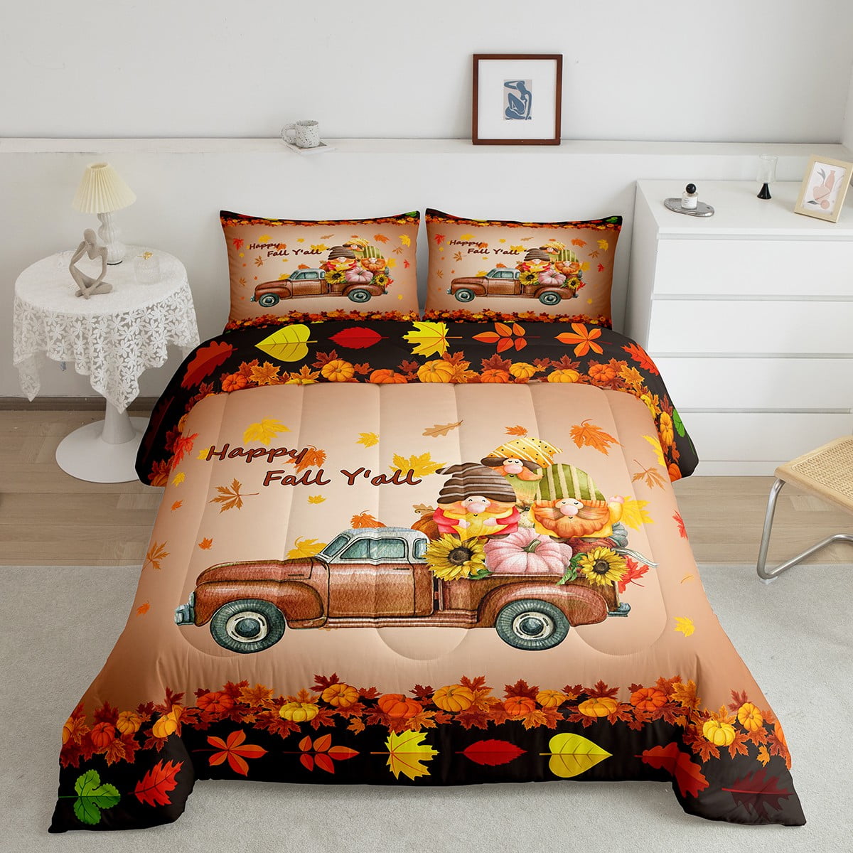Autumn Bedding Twin Thanksgiving Day Gifts,Fall Bedroom Decor Autumn ...