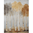 thumbnail image 1 of Autumn Birch Forest Textured Canvas Print Wall Art for Living Room Office Hallway, 1 of 8