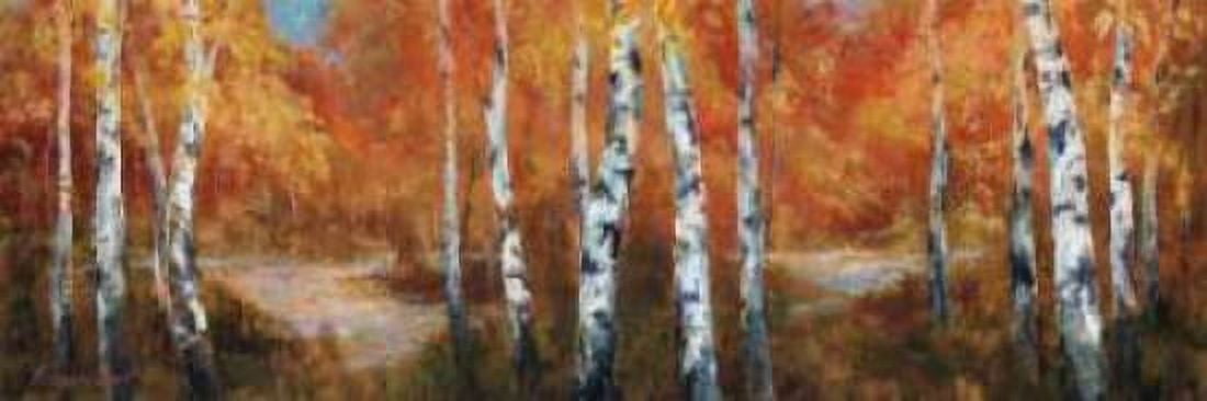 Autumn Birch II Canvas Art - Art Fronckowiak (8 x 24)