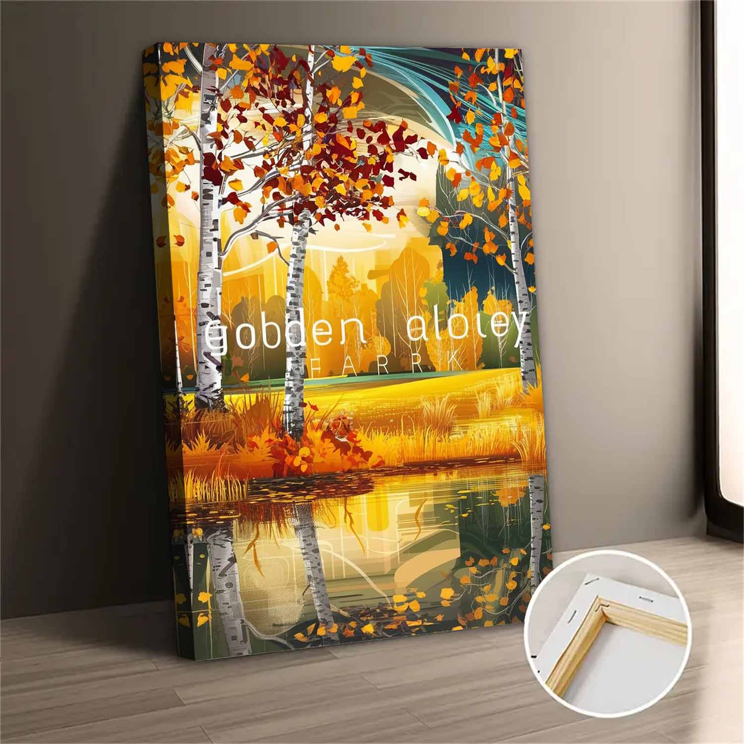 Autumn Birch Trees Canvas Wall Art Print For Bedroom Living Room Decor ...
