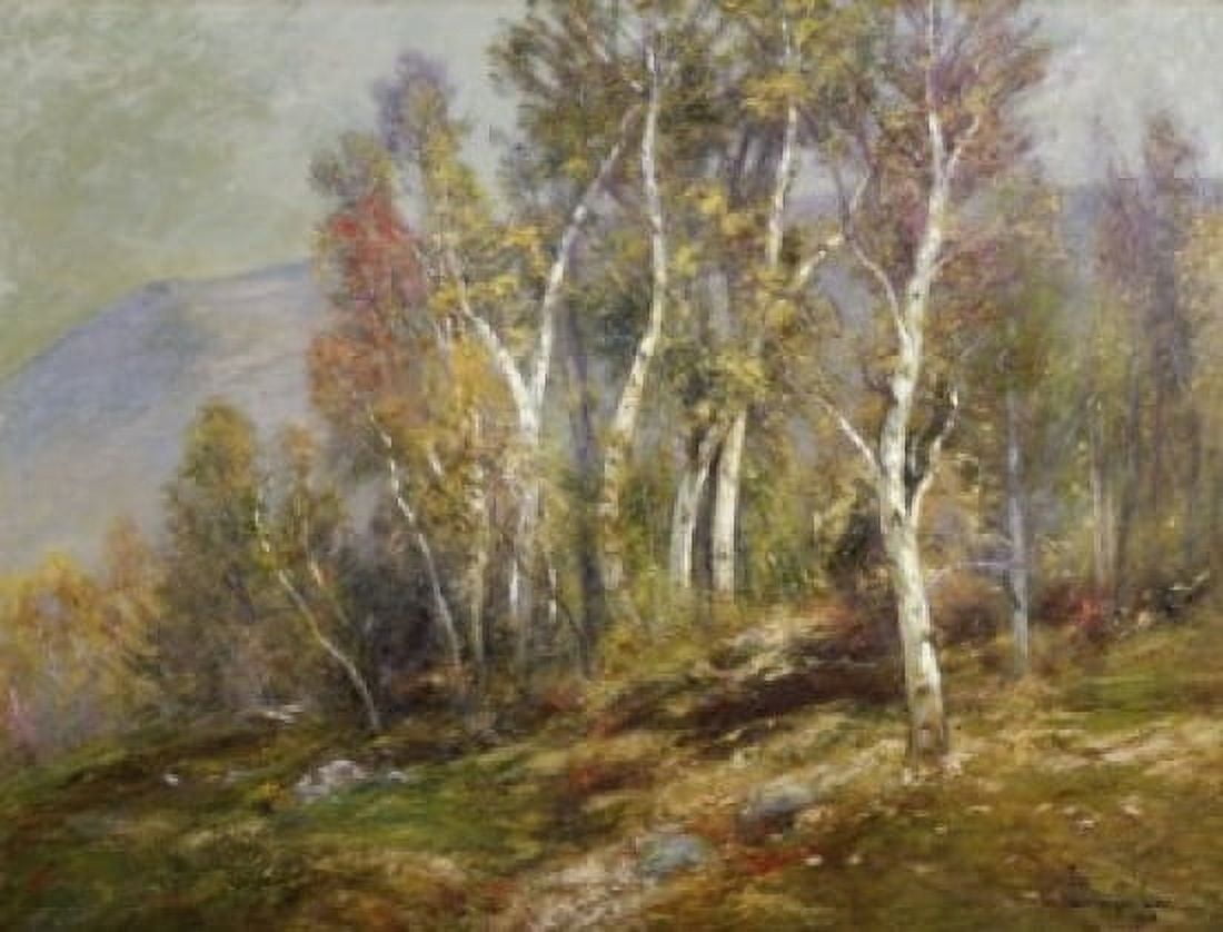 Autumn Birches in the Catskills Edward B Gay (1837-1928 American) Canvas Art - Edward B Gay (24 x 36)