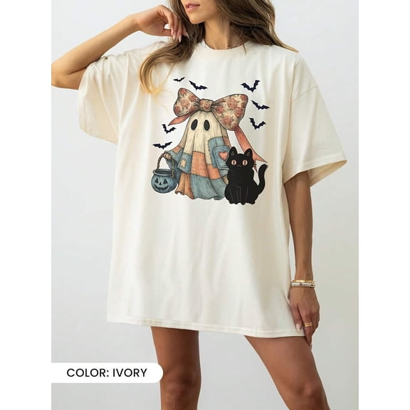 Autumn Black T & Ghost Shirt, Spooky Sean T Shirt, Halloween Ghost , T Mama Shirt, R Halloween T Shirt220g Pure Black Cotton Short Sve T-Shirt Is The Best Gift For , Best , RelaT.S