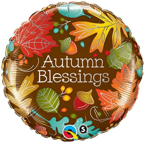Autumn Blessings 18-inch Foil Balloon