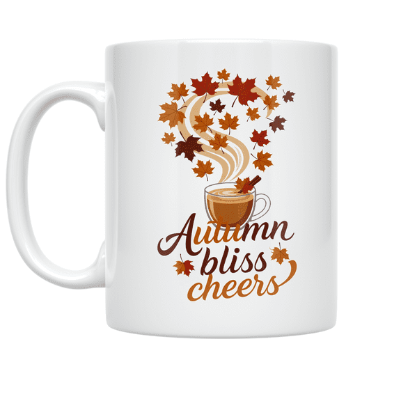 Autumn Bliss Cheers Mug - Autumn Enthusiast - 11 oz Ceramic Coffee Mug