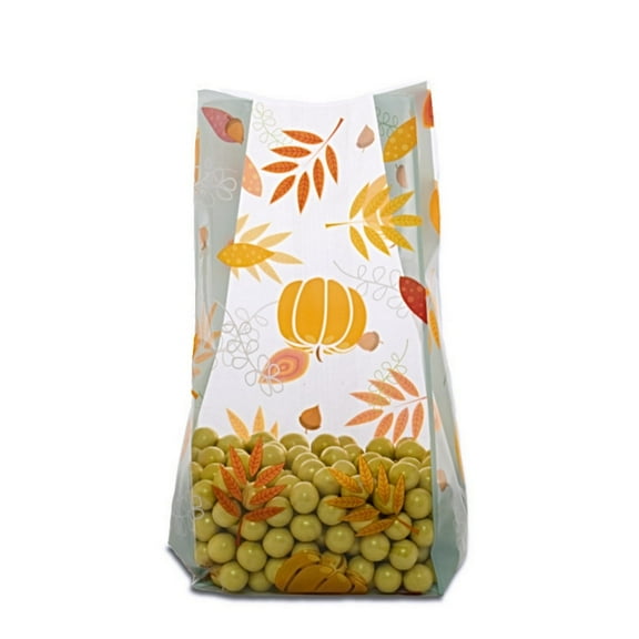 Autumn Bliss Clear Cello Party Bags - 7 1/2in. x 3 1/2in. x 2in. - 20 Pack