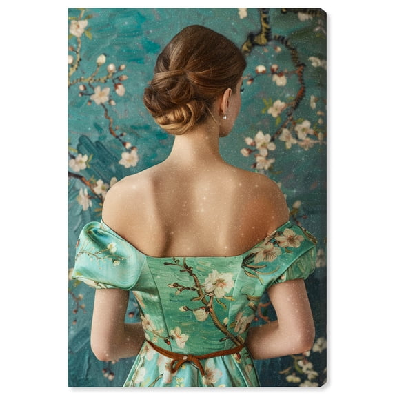 Autumn Blossom Dress Fashion And Glam Canvas Wall Art by Art Remedy, Gallery Wrapped, 10"x15"
