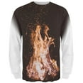 thumbnail image 1 of Autumn Bonfire Love All Over Mens Long Sleeve T Shirt Multi LG, 1 of 2