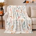 thumbnail image 1 of Autumn Botanical Watercolor autumn celebration Fall Living Room, Warm Flannel Blanket for Living Room and Family Room, Festive autumn celebration Scene, Art Lovers autumn celebration Gift, 1 of 7