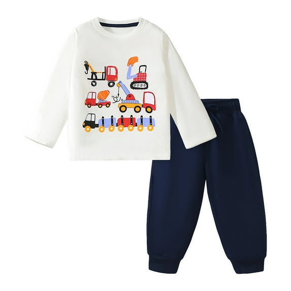 Autumn Boys And Girls T Shirt Set Cartoon Casual Children's Suit Children's Suit,Size 5-6 Years