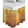 thumbnail image 1 of Autumn Branch Tree Wrap Around Bed Skirts for Queen Bed 18" Drop,Bed Skirt with Adjustable Elastic Belt Dust Ruffle Bed Valance for Bedroom Fall Yellow Forest Vintage Oil Painting Bed Frame Cover, 1 of 7