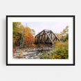 Autumn Bridge New Hampshire Photography Black Framed Wall Art Print 8