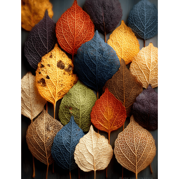 Autumn Brown Leaf Macro Photography Canvas Print, Natural Fall Foliage Art, Seasonal Home Interior Wall Decor