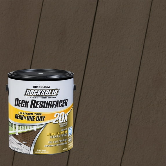 Autumn Brown, Rust-Oleum RockSolid 20X Exterior Wood Deck Resurfacer-319177T, Gallon