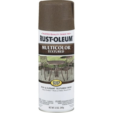 Autumn Brown, Rust-Oleum Stops Rust Multi-Color Textured Spray Paint-223523, 12 oz