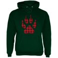 thumbnail image 1 of Autumn Buffalo Plaid Bear Claw Paw Mens Hoodie, 1 of 1
