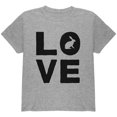 thumbnail image 1 of Autumn Bunny Rabbit Love Youth T Shirt Heather YLG, 1 of 1