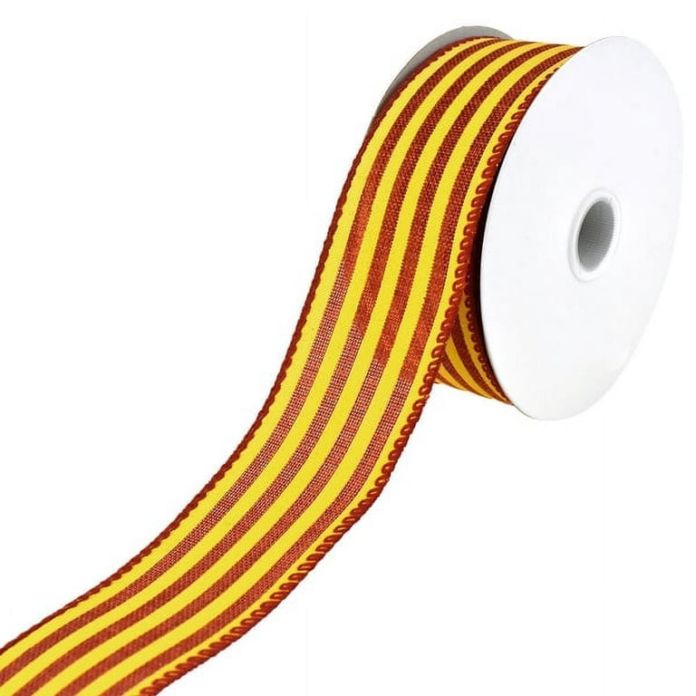 Orange Wired Ribbon 1 1/2 Inch Ribbon 10 Yards 1.5 Inch 