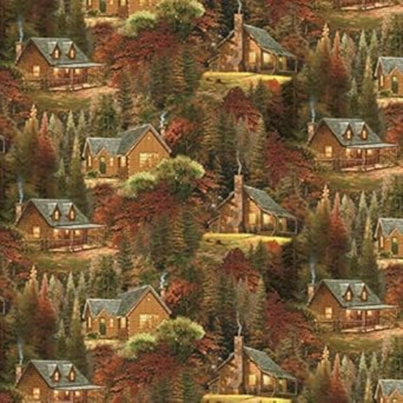Autumn Cabin Cotton - 1 Yard Precut Fabric (Full Yard)