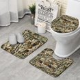 thumbnail image 1 of Autumn Camo Tree Branches Pattern Bathroom Rugs Sets 3 Piece,Toilet Cover Set,Absorbent Non Slip Bathroom Mats Sets with U-Shaped Contour Rug Toilet Rug Set, 1 of 5