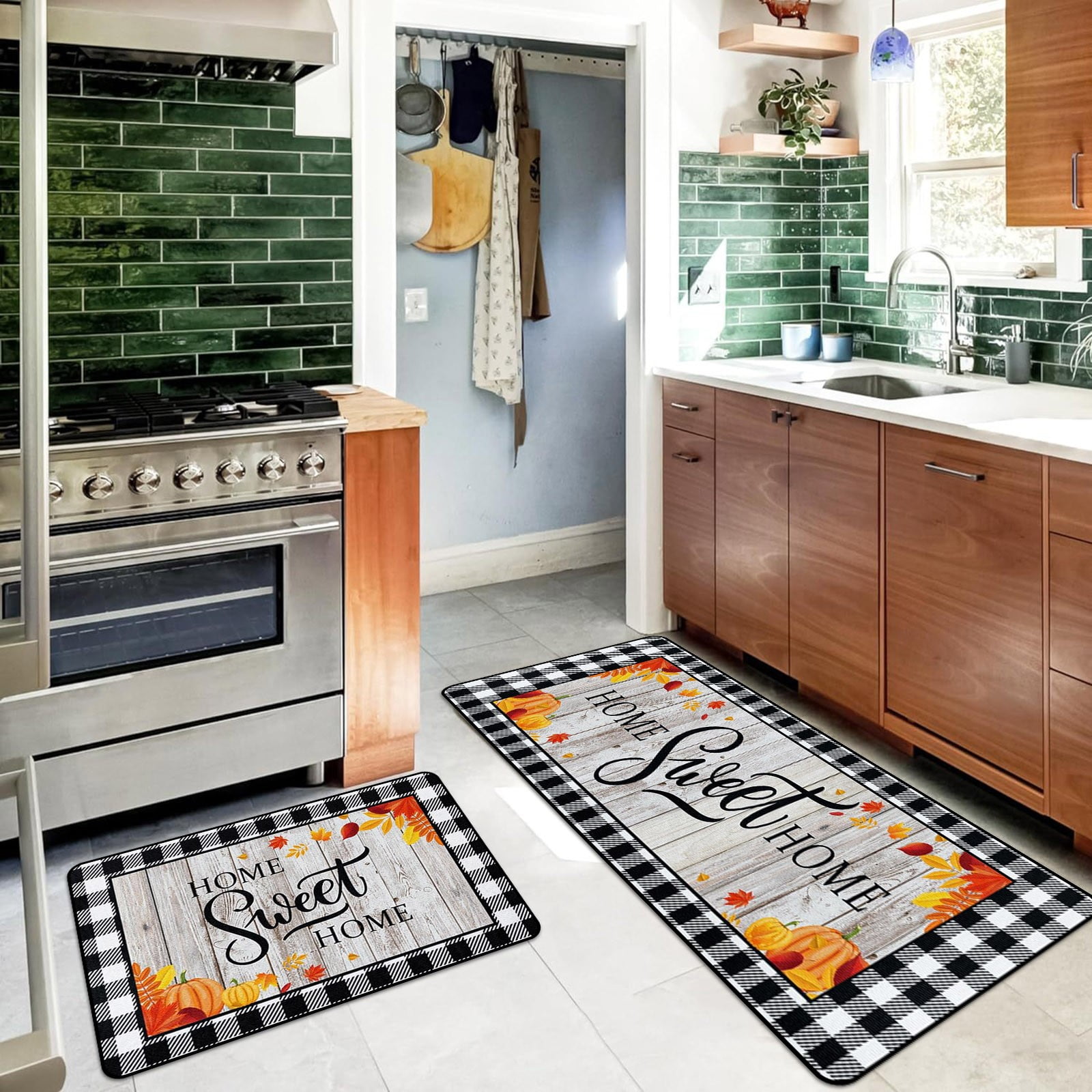 Autumn Celebration Mat Fall Festive Soft Texture Home Decorative Rug