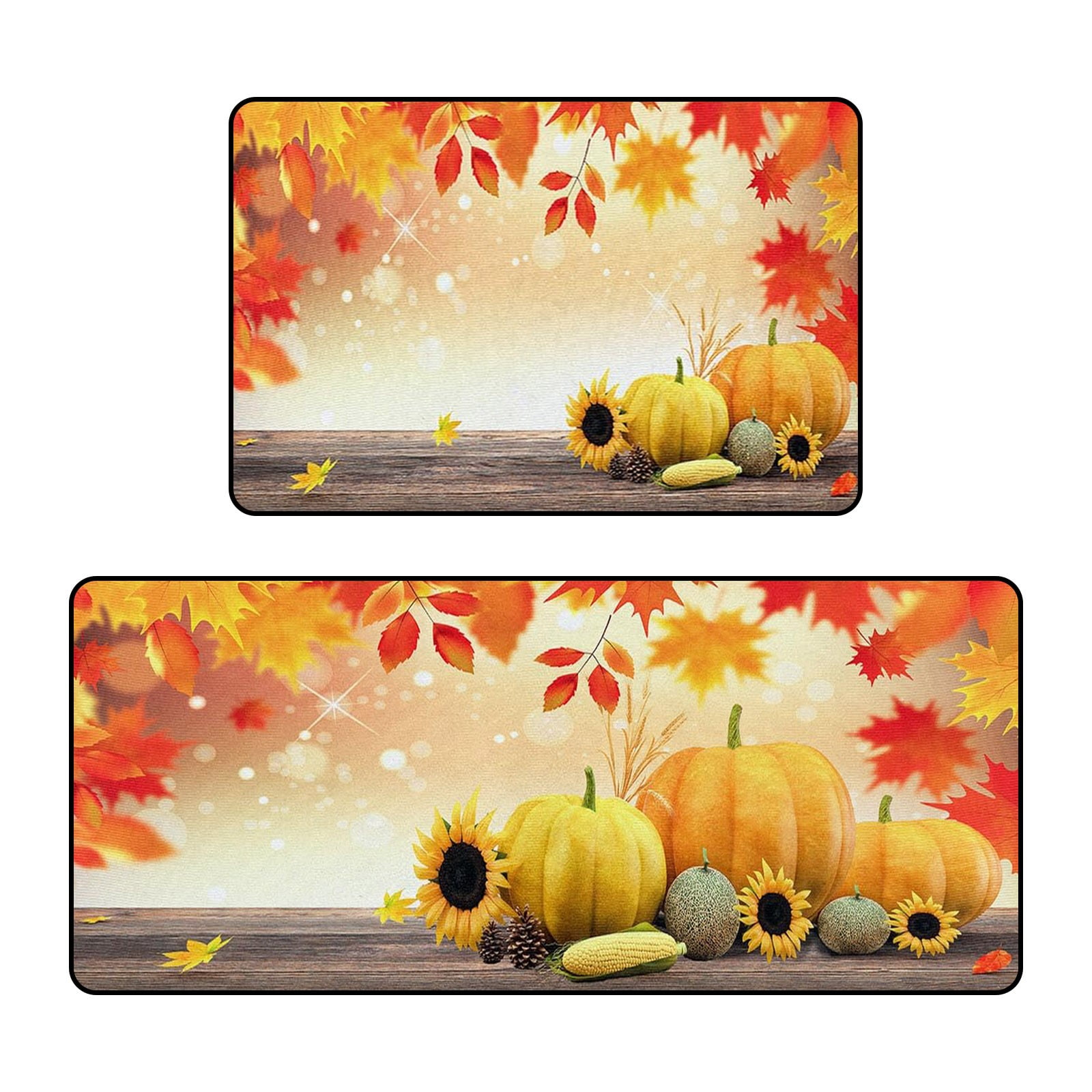 Autumn Celebration Mat Fall Festive Soft Texture Home Decorative Rug