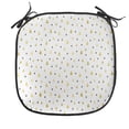 thumbnail image 1 of Autumn Chair Seating Cushion, Yellow Rain Drops Pattern Moisture Condensed from Atmosphere Print, Soft Seat Pads for Office with Anti-slip Backing, 16"x16", Mustard Black White, by Ambesonne, 1 of 7