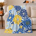thumbnail image 1 of Autumn Chrysanthemum Floral Sofa, Cozy Friendship Quote Scene, Warm Flannel Blanket for Living Room and Reading Nook, Art Lovers Thanksgiving Gift, Artistic Home Decor, 1 of 9