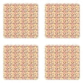 thumbnail image 1 of Autumn Coaster Set of 4, Pine Cones Harvest Maple Leaves Season Time Fall Themed Composition Colorful, Square Hardboard Gloss Coasters, Standard Size, Multicolor, by Ambesonne, 1 of 2