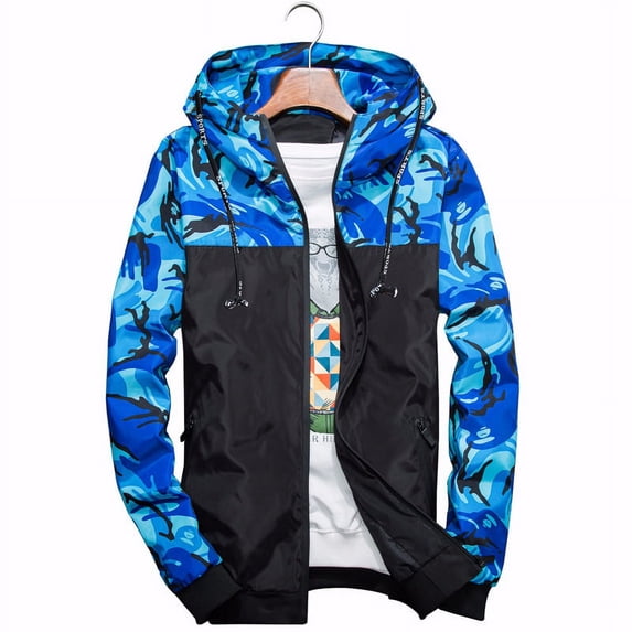 Autumn Coat Men's Casual Thin Camo Jacket Korean Version Slim Fit Outer Coat Men's Slim Fit