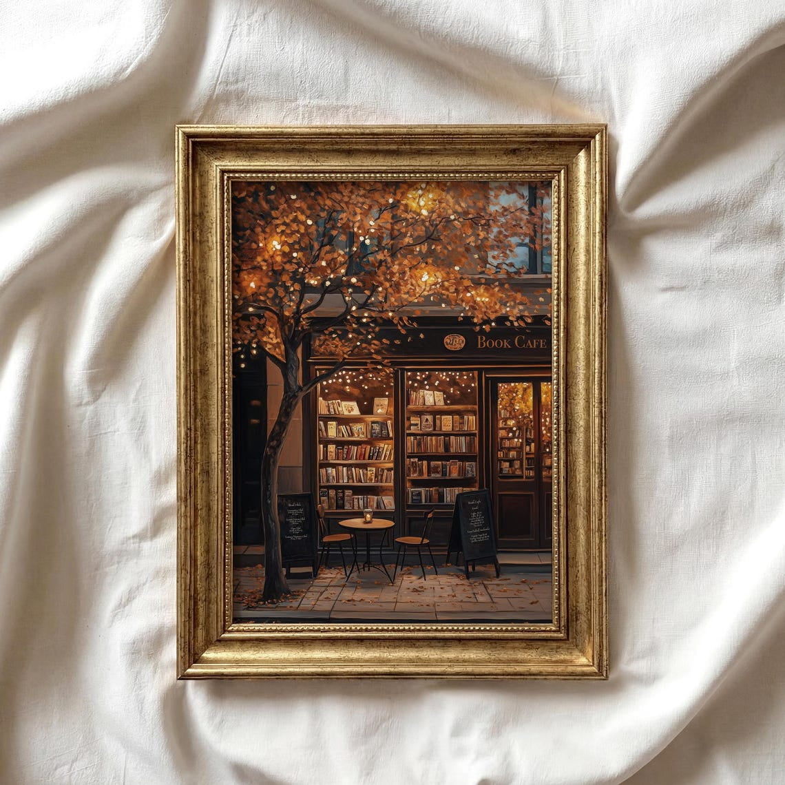 Autumn Coffee Shop Wall Art Print,