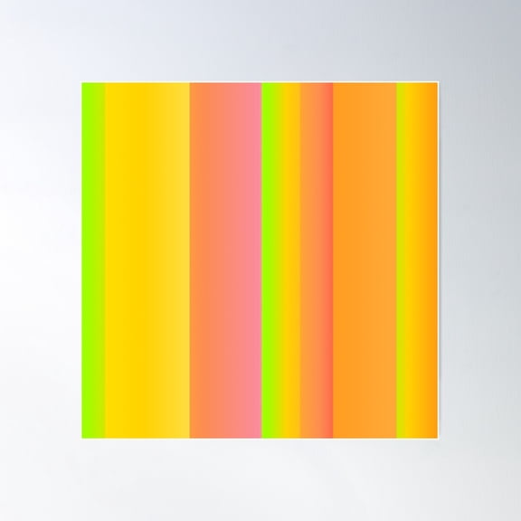 Autumn Color Palette Striped | Bright Autumn Color Palette Poster Wall Art, Modern Wall Decor For Living Room Bedroom, 30x30 UNFRAMED