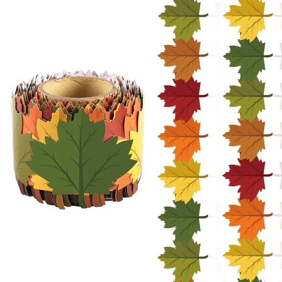 Colorful Pattern Wall Decal Roll Fall Classroom Decors Bulletin Board Border Trim For Teachers Students Gift