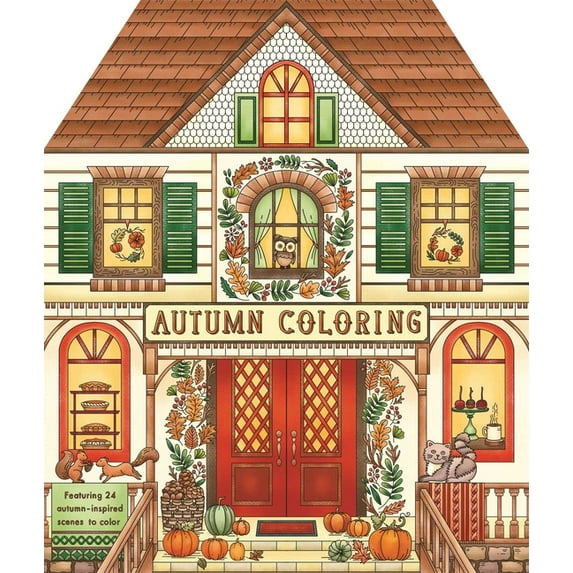 Autumn Coloring: Featuring 24 Sweater-Weather Scenes to Color, (Paperback)