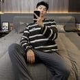 thumbnail image 1 of Autumn Cotton Pijama for Men Plus Size 3XL Lounge Pyjamas Set Male 2 Pieces Set Sleepwear Sleeping Top Pant Home Suit 2022, 1 of 7