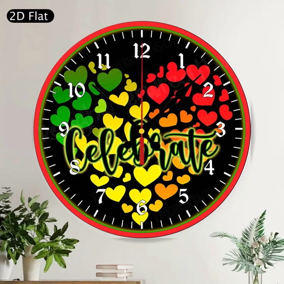 Autumn Covered Bridge Scenic Round Wall Clock Silent Fall Landscape Rustic Farmhouse Decor