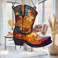 thumbnail image 1 of Autumn Cowboy Boot Acrylic Suncatcher fullxfull Western Fall Leaves Window Decor, Rustic Country Farmhouse Gift for Autumn Home Accent, 1 of 5